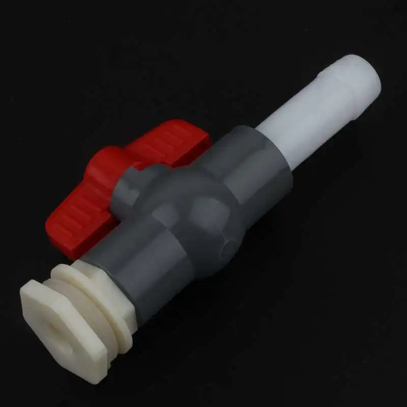 Серый 1/2 ''3/4'' Рыбная трубка для цистерны, шарнир ABS 20 мм 25 мм, аквариумный клапан, водорозетка, впускной резервуар, соединитель водонапорной башни, соединитель для ведра - Цвет: Серый