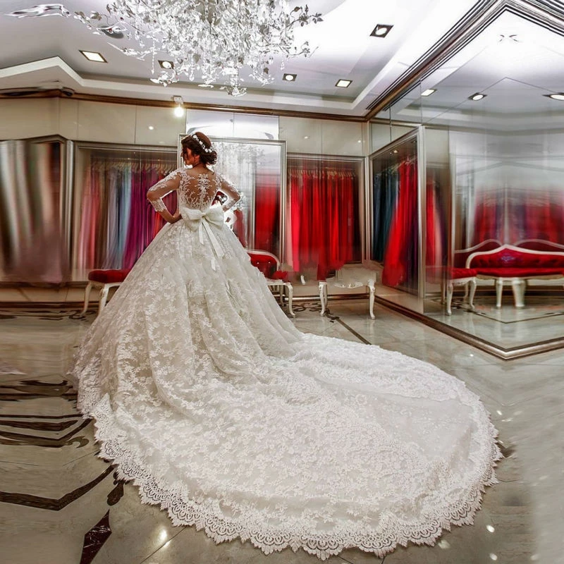 Винтажное кружевное бальное платье Свадебные платья 2021 Robe De Mariee Прозрачные с
