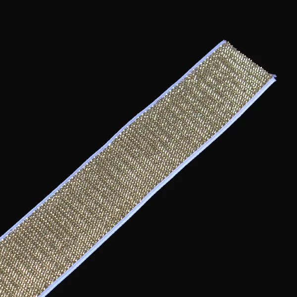 24 мм эластичная блестящая золотая ленточная отделка Лента в стиле панк швейные