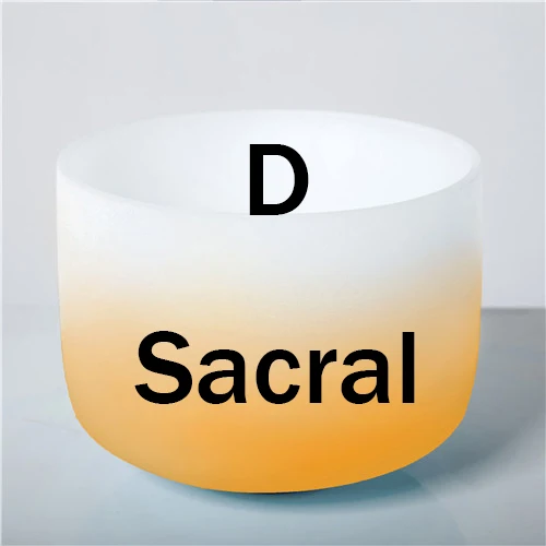 8D Sacral Chakra 2019NEW 8 дюймов Половина цвет третий глаз Корона корень крестцово солнечное сердце горло матовый кристалл кварца Поющая чаша - Цвет: 8D Sacral Chakra
