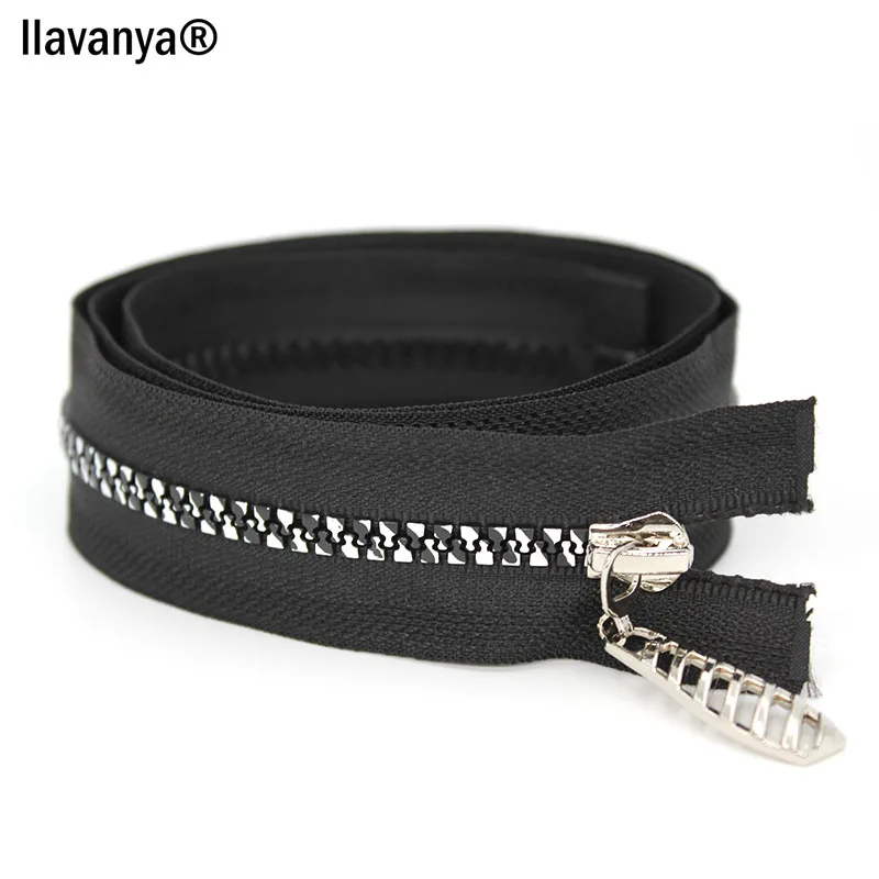 2pcs 5#-80cm Plastic Zipper Open End Silder Black Ribbon Zinc Alloy Home Textile Zippers Zip Long Crafts In Stock | Дом и сад