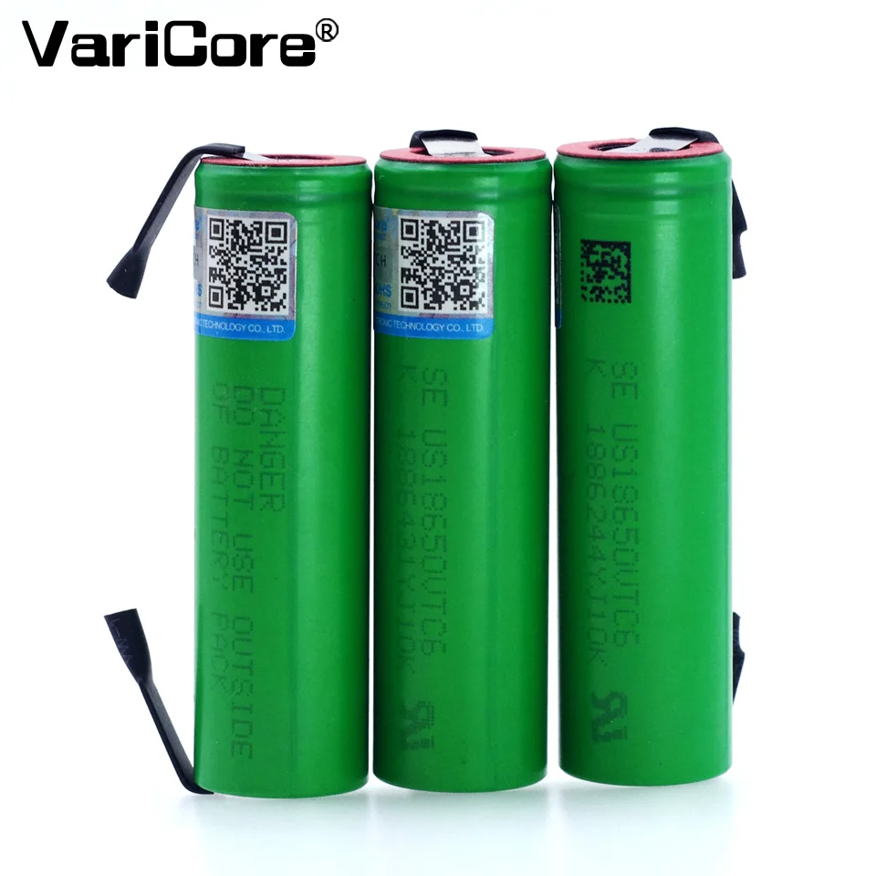 Литий-ионный перезаряжаемый аккумулятор VariCore VTC6 3 7 в 3000 мАч 18650 для Sony US18650VTC6 30A