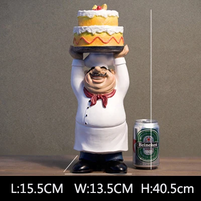 

KOMOREBI Kitchen Figurines Accessories Chef Decoration Craft Figurines Miniatures Restaurant Bar Cafe Ornament Fashion Vintage