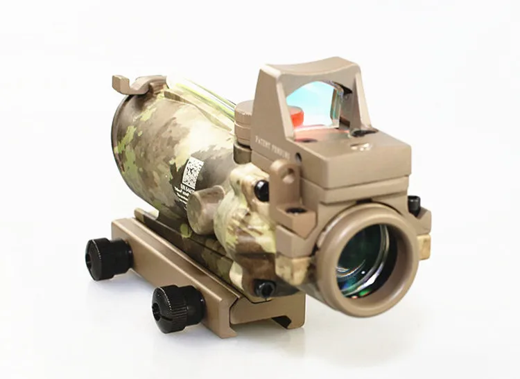 FIRECLUB TA31 Стиль 4X32 на реальном волокне красный свет прицел с RMR микро красная точка