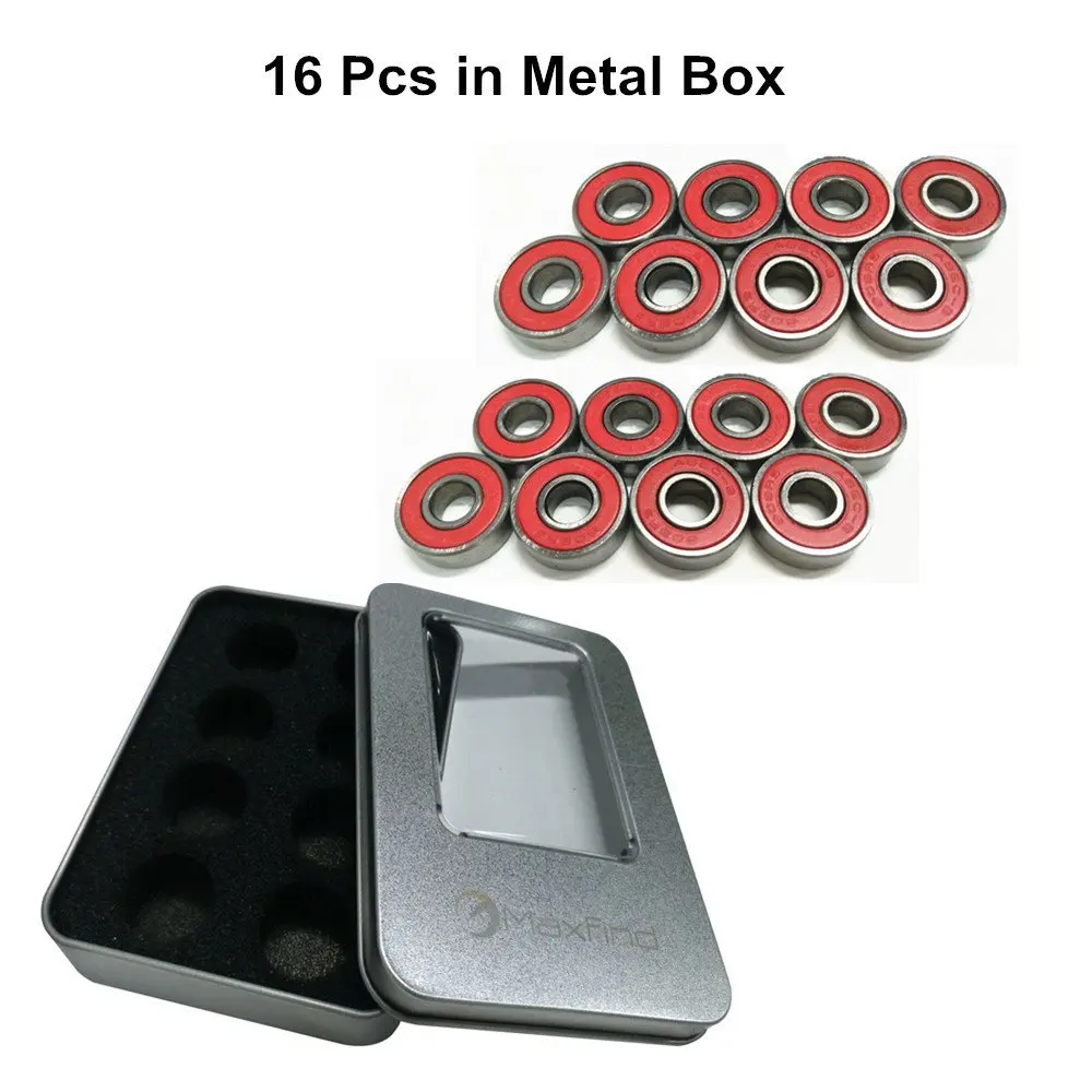 Maxfind быстро 608 2RS abec 16 роликовых коньках Подшипники 2.1x2.1x0.7 см в металлической