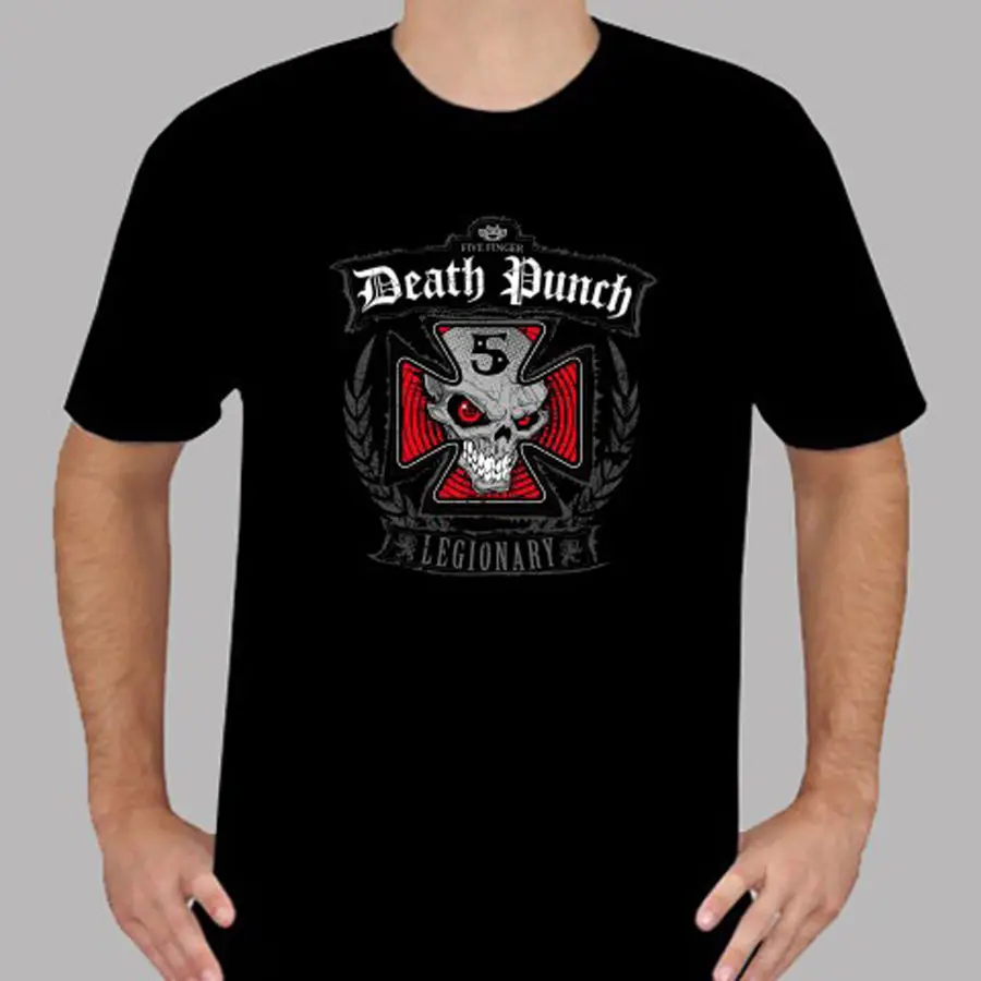 Новый 5FDP Five Finger Death Punch рок группа Для мужчин черный футболка Размеры S к 3XL Лето
