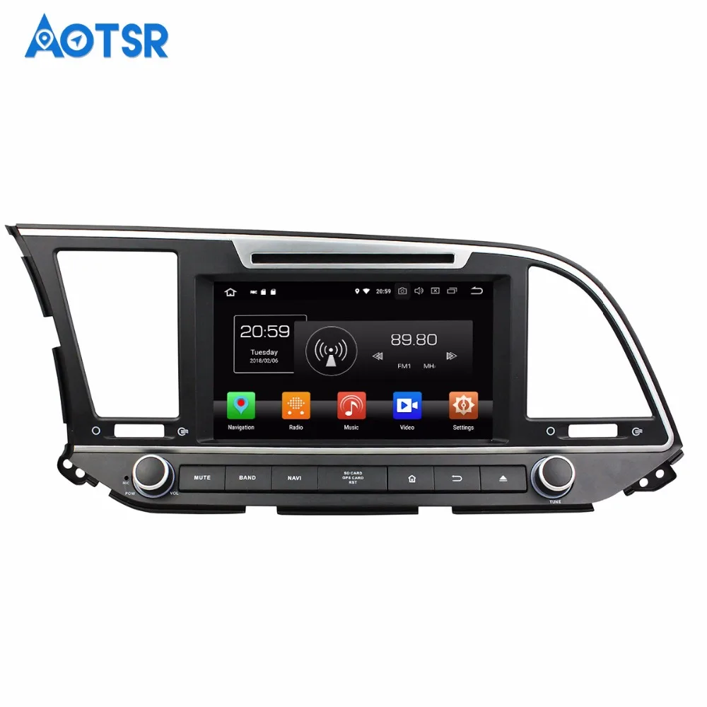 Автомагнитола 1 din Android 8 0 GPS радио для Hyundai Elantra 2016 2017 2018 сенсорный экран