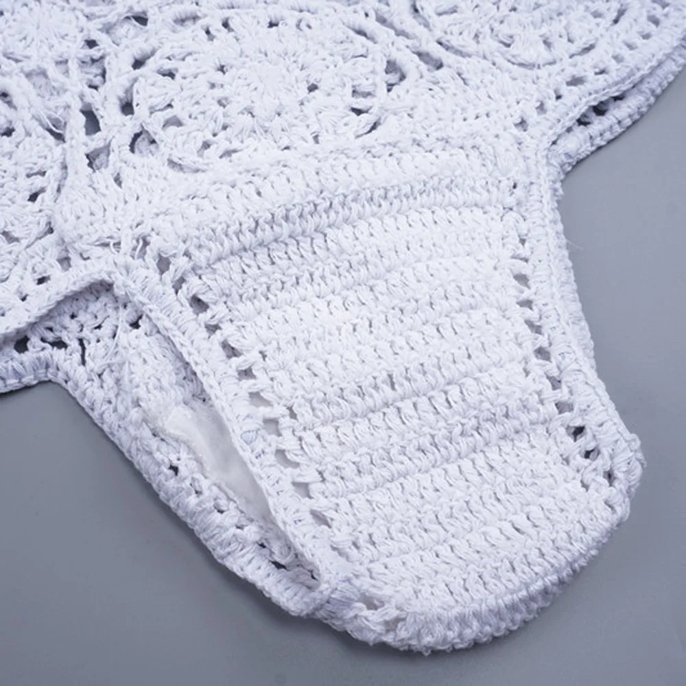 2017 Новый сексуальный 1 комплект Женский пуш ап ручной работы вязаное бикини