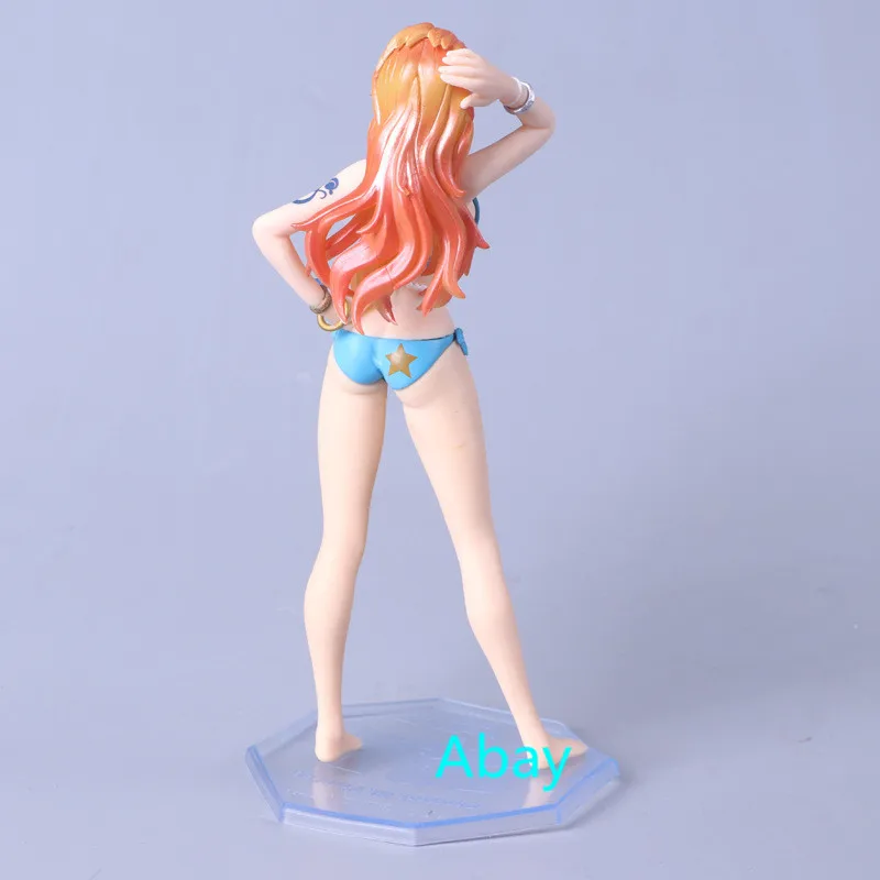 One Piece Nami Portrait of Pirates Sexy Figures The straw hat Decoration Swimsuit Ver. PVC Action Figure Toy 16CM BOX J3 | Игрушки и
