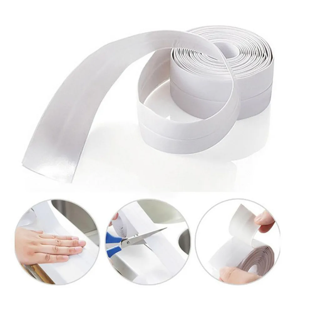 Waterproof Mold Proof Adhesive Tape Durable Use 1 ROLL PVC Material Kitchen Bathroom Wall Sealing Gadgets *C | Обустройство дома