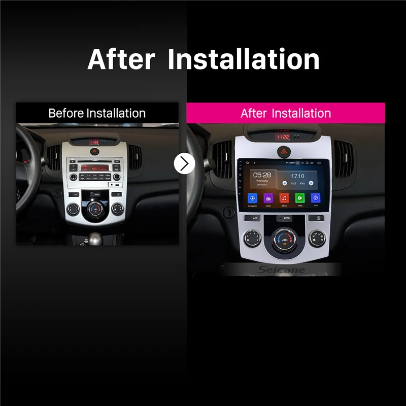 

Seicane Android 10,0 8-Core, 4 + 64G IPS GPS navi 9 KIA () 2008-2011 2012 Carplay