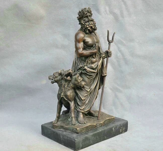 3802 12 Bronze Copper Ancient Greek Mythology Three Hell Dogs Sculpture Statue | Дом и сад