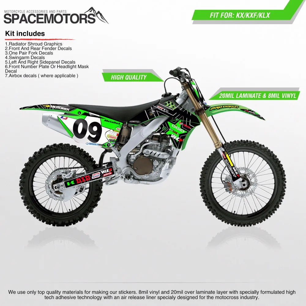 3 м виниловая самоклеющаяся 3m наклейка кожи для moto rcycle KX KLX KXF F 85cc 100cc 250cc 450cc 2004 2006 Moto