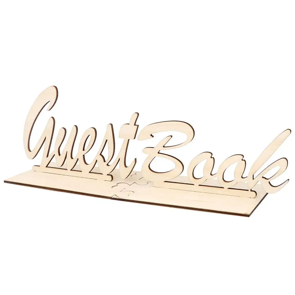 Guest Wooden Sign Теплая Свадебная Гостевая книга, дерево из смолы, искусственное дерево желаний, деревянная подвеска в форме сердца, деревенские вечерние украшения для свадебного стола - Цвет: Guest Wooden Sign