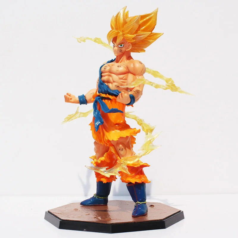 С коробкой 18 см Dragon Ball Z Супер Саян Гоку Сон Гоку ПВХ фигурка Модель Коллекционная игрушка