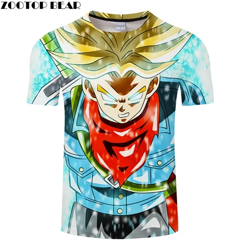 2018 dragon ball Z harajuku 3D сильный футболка Goku уличная в стиле хип хоп летний модный