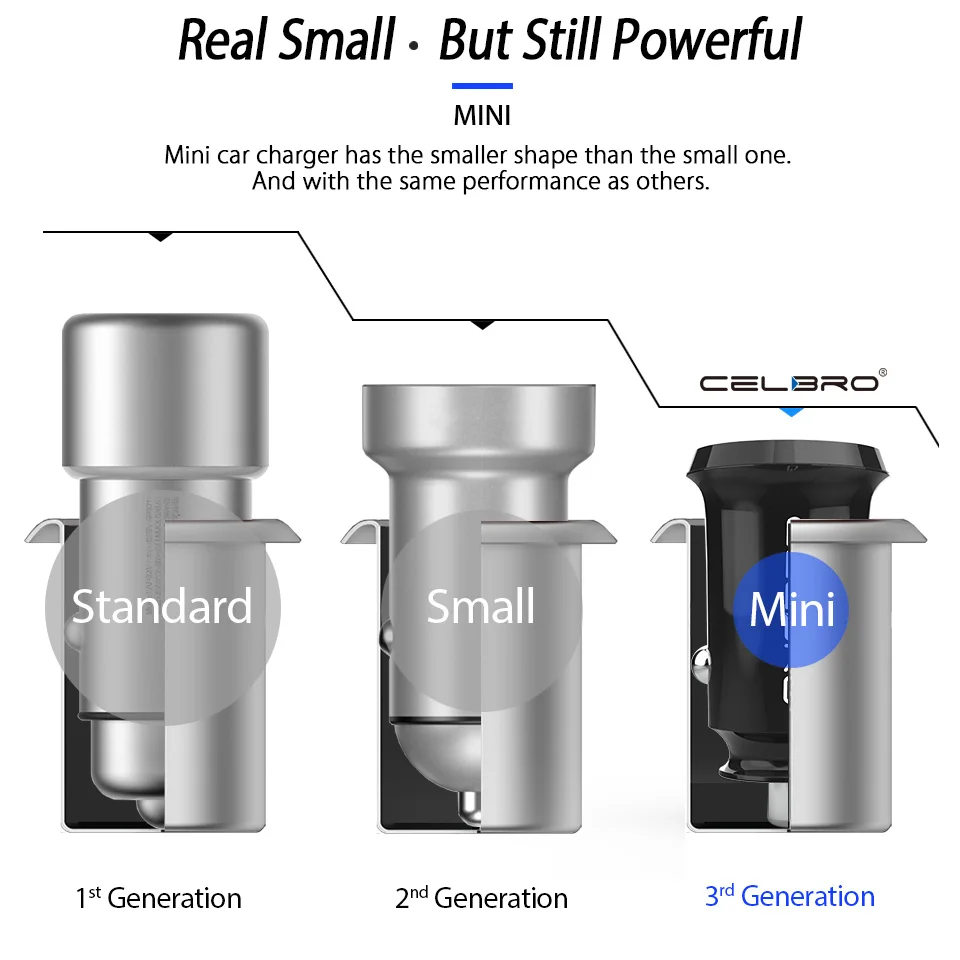 Mini Dual USB Автомобильное зарядное устройство адаптер 2 порта 15 Вт автомобильное для