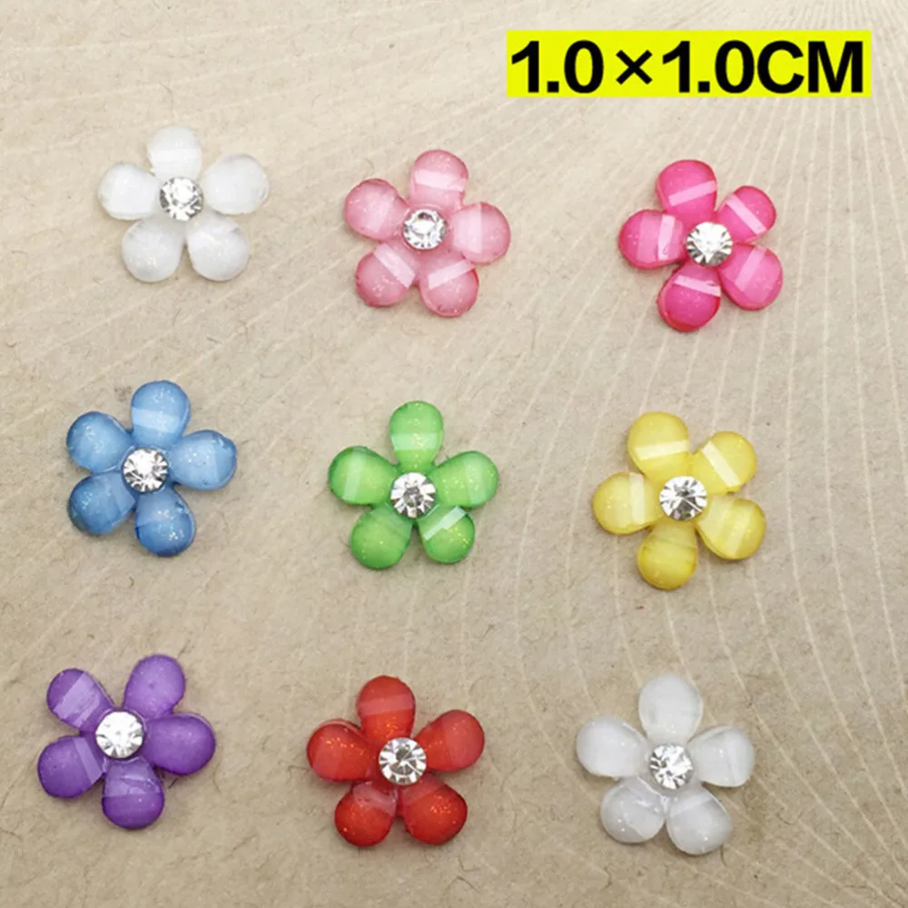 

20pcs/LOT resin Crafts 10mm resin flowers flatback Scrapbooking for phone wedding Decoration