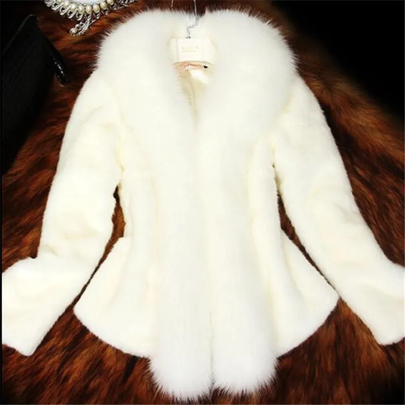 2018 New Autumn Winter Short Women's Faux Fur Jacket Fashion Slim Thin Coats Warm Large Size High end 317 | Женская одежда