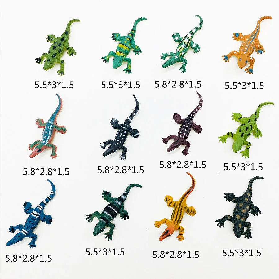 crocodile 12pcs 12 шт. Обучающие реалистичные фигурки рептилий игровой набор с динозаврами ящерицами крокодиловая черепаха идеальные вечерние игрушки - Цвет: crocodile 12pcs