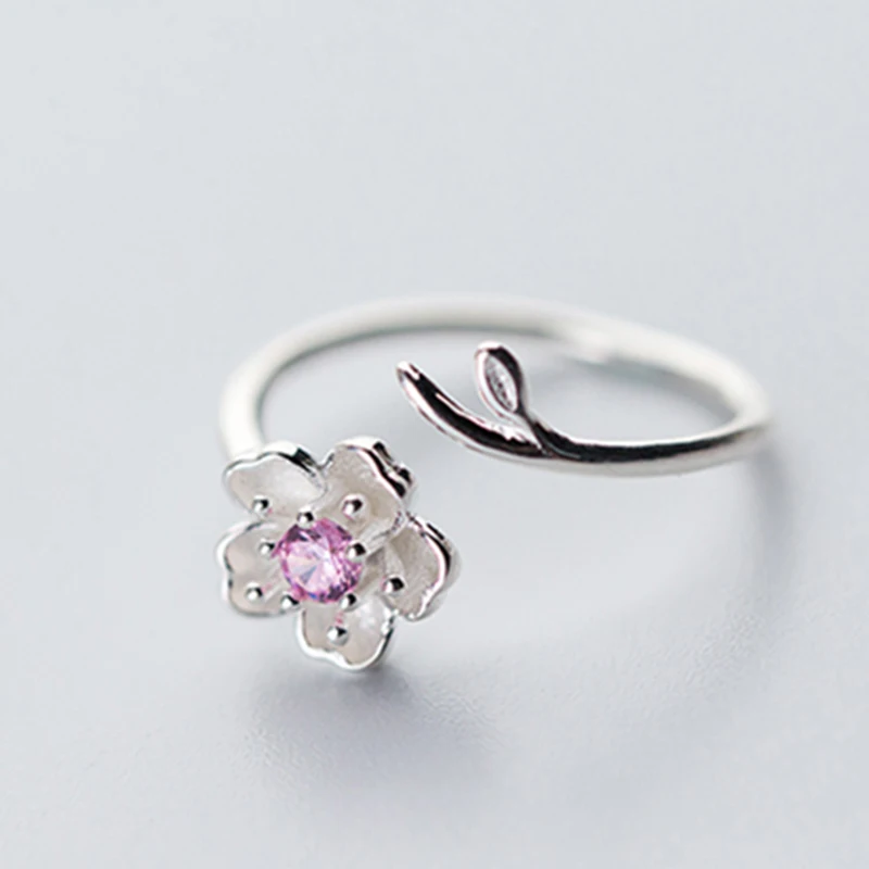 Набор ювелирных изделий из стерлингового серебра 925 пробы с цветами женские