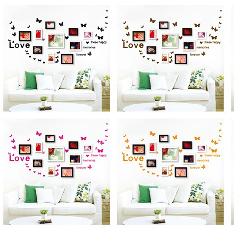 Colorful Butterfly PVC wall stickers home decoration for decals decor Bedroom Living Room Butterflies Love sticker | Дом и сад