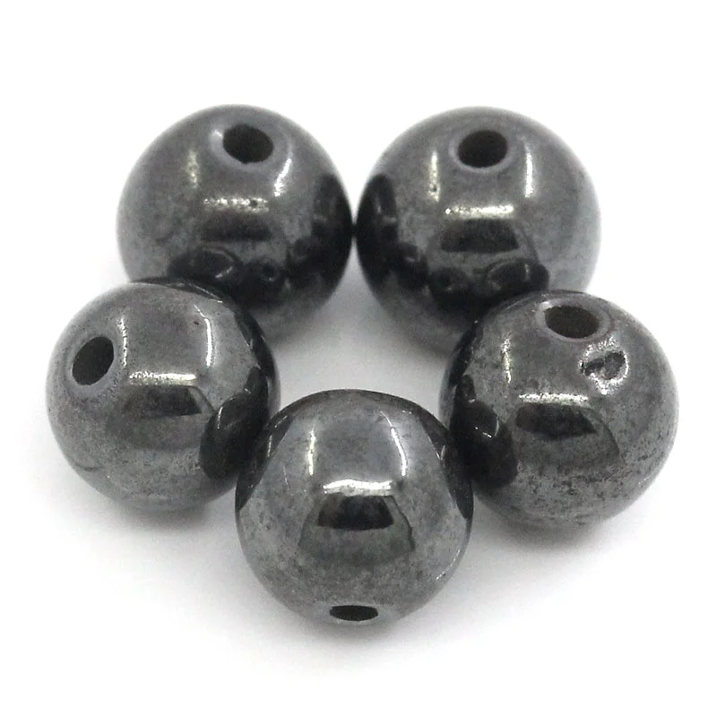 DoreenBeads 100 шт. круглые магнитные бусины с гематитом диаметр 6 мм (B00133) yiwu|beads 6mm|spacer