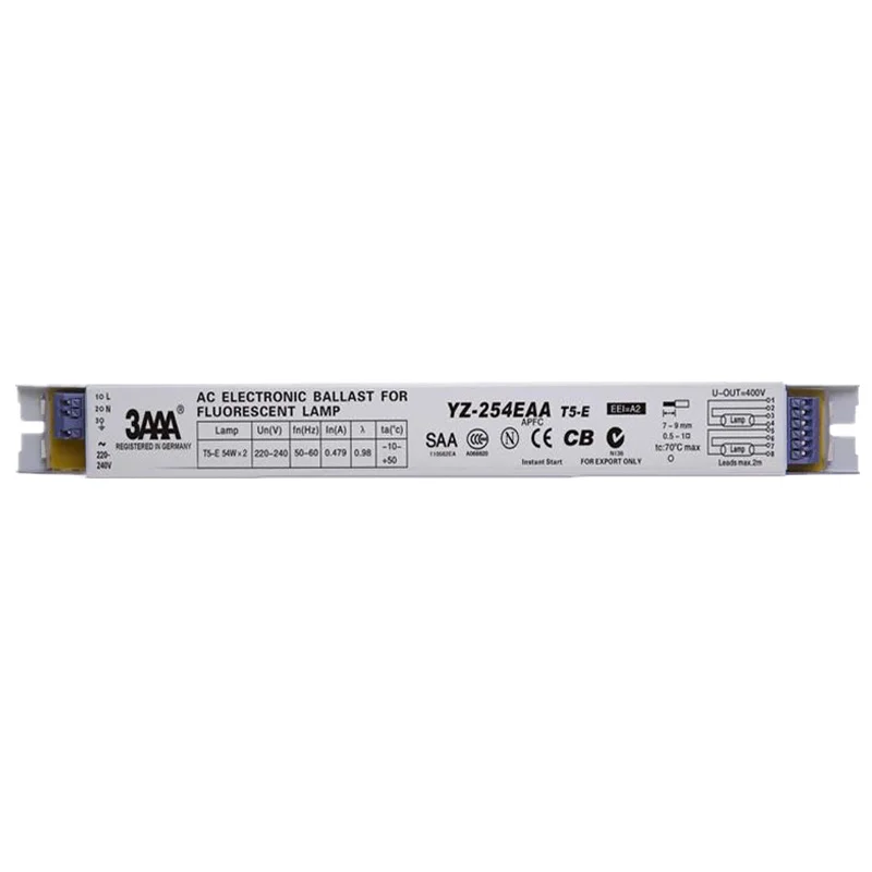 3AAA YZ 254EAA 220 240V 2*54W T5 электронные балласты для HO Φ лампа аквариума 58W * 2 T8