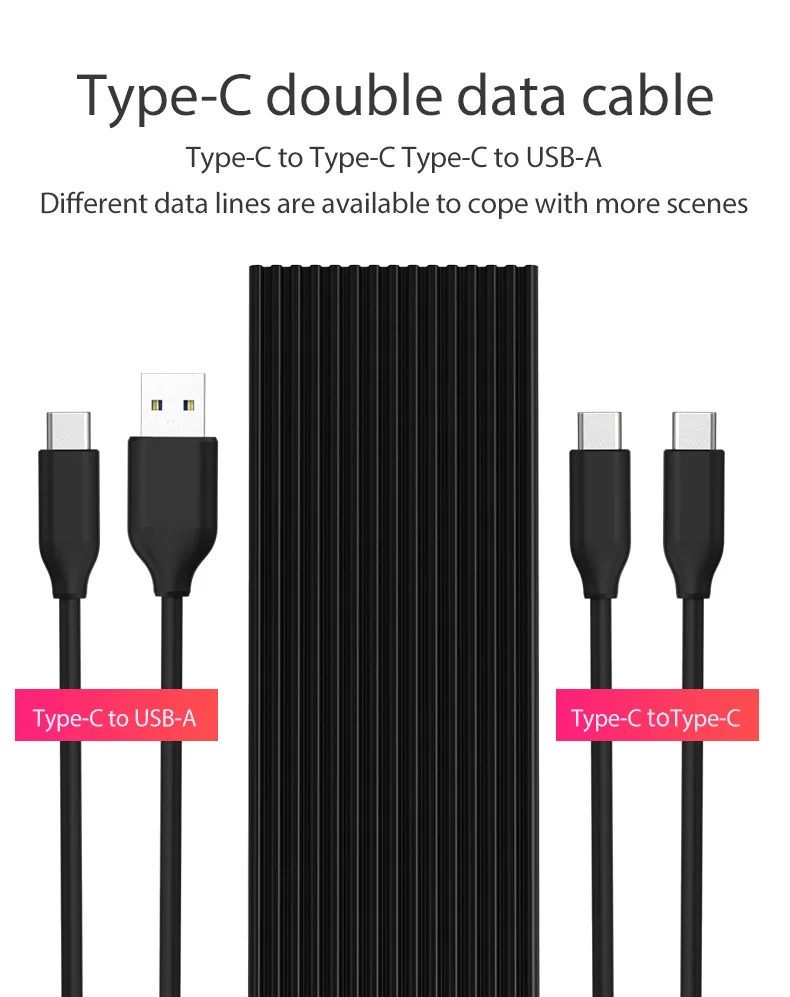 Портативный корпус SSD PCIE NVMe M.2 ssd чехол Чехол на жесткий диск s с разъемом тепла Тип c 3,1 высокоскоростной корпус