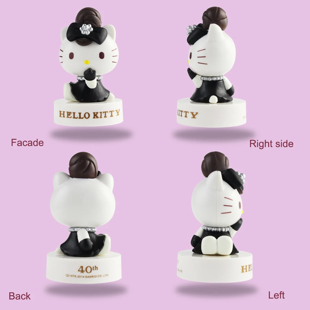 Kitty Hello 40th юбилей ПВХ Фигурки Коллекционная модель игрушки куклы маленькие украшения Миниатюрные модели