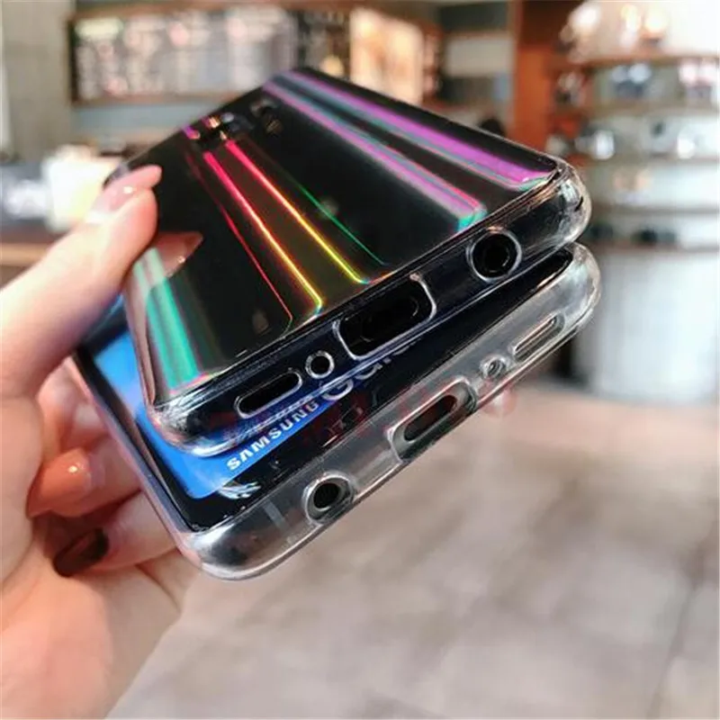 Fashion Cool Laser Soft TPU Phone Case for Samsung Galaxy A6 A8 Plus 2018 S9 S8 S6 S7 Edge note5 note8 note9 A310 A510 A320 |