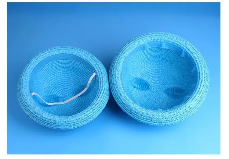 Соломенная шляпка с украшением в виде ушей для детей летняя шляпа от солнца