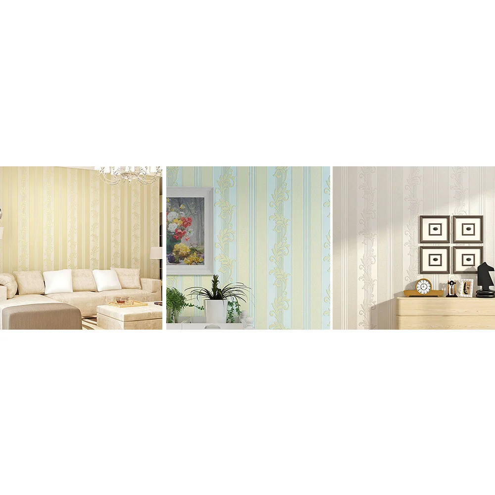 Европейский Дамаск спальня гостиная 3D тиснением ТВ нетканые обои новые|Наклейки на стену| |