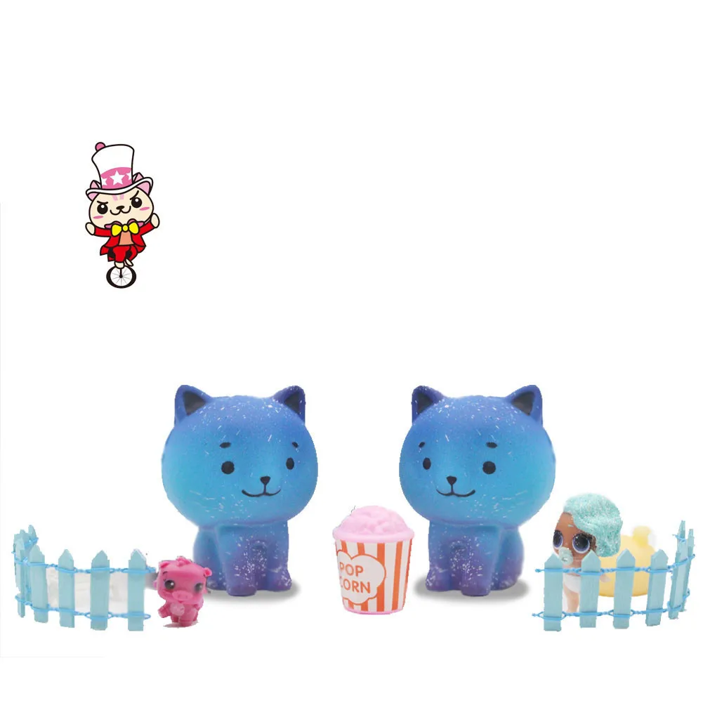Jumbo Galaxy милый котенок медленно расправляющиеся мягкие игрушки детские игрушки кукла снятие Стресса Игрушка антистресс игрушка сжимаемая игрушка skvishi медведь