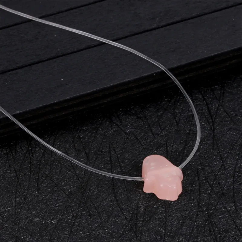 4 цвета опал Хамса ожерелье для женщин ручная подвеска Фатима прозрачная цепочка