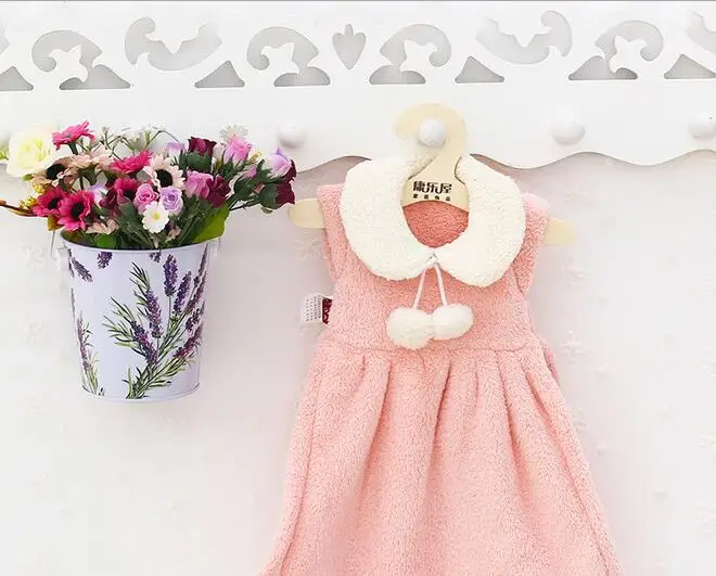 

princess skirt hand towel Originality water uptake Coral down Hanging children wipe hand terry ss1773