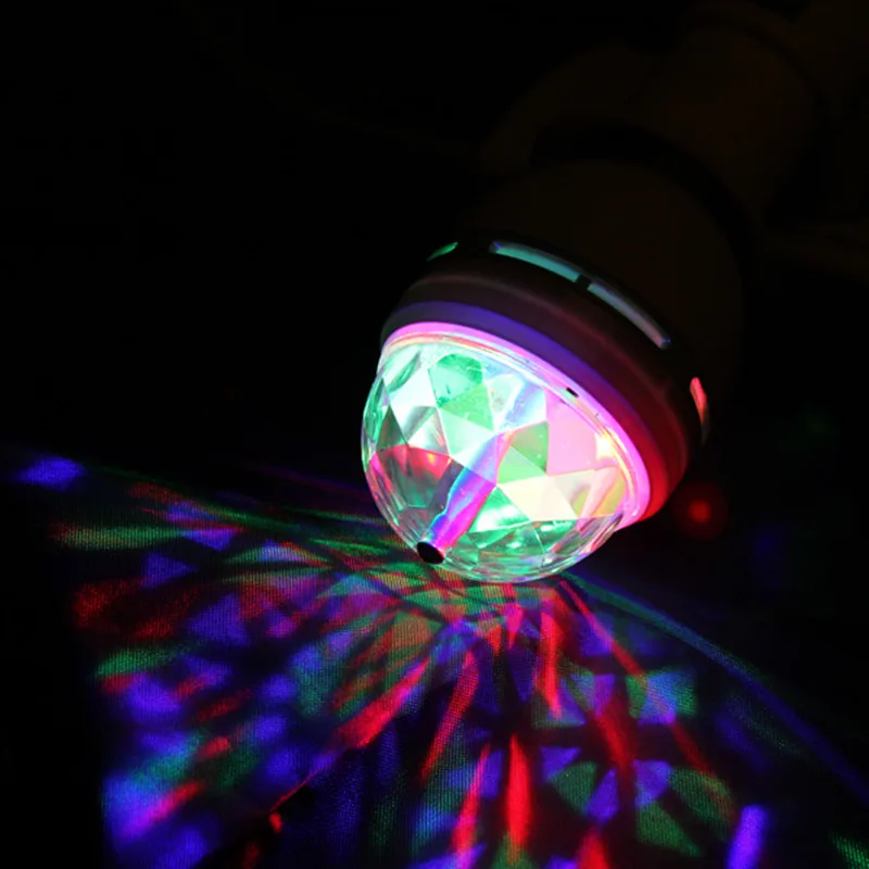 100 шт./лот E27/E26 3 Вт RGB светодиодный проектор 85 265 в Хрустальный сценический свет