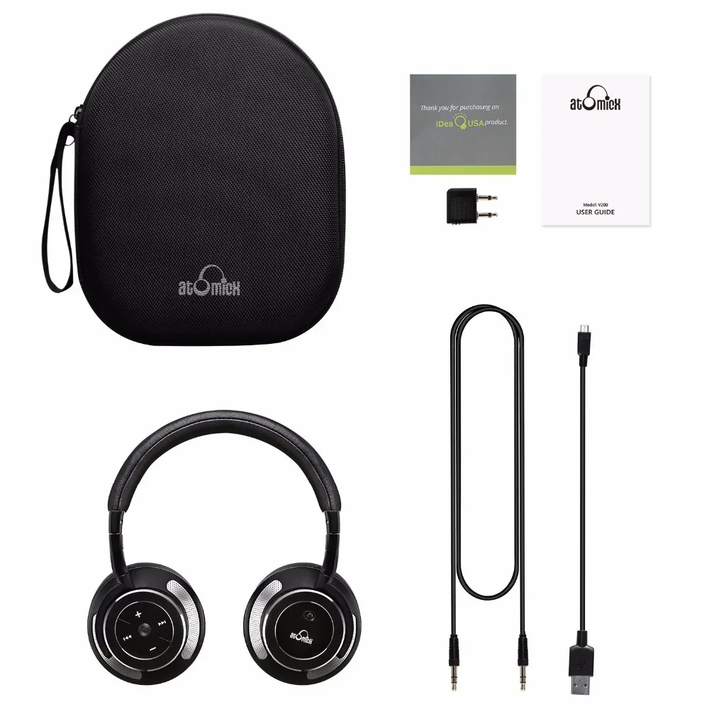 Ideausa V200 Active Шум снижение складной Беспроводной Наушники Накладные наушники Hi Fi