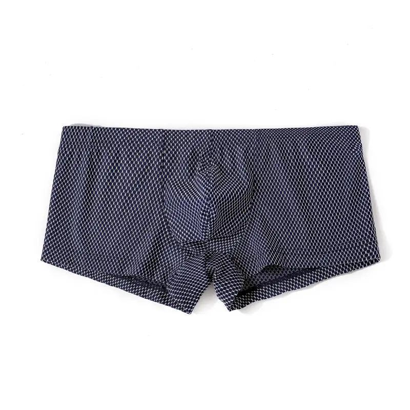 G Navy Blue Сексуальное мужское нижнее белье, мужские боксеры, шорты, мужские трусы для мужчин, дышащие Cueca Calzoncillos Homber боксеры для мужчин - Цвет: G Navy Blue