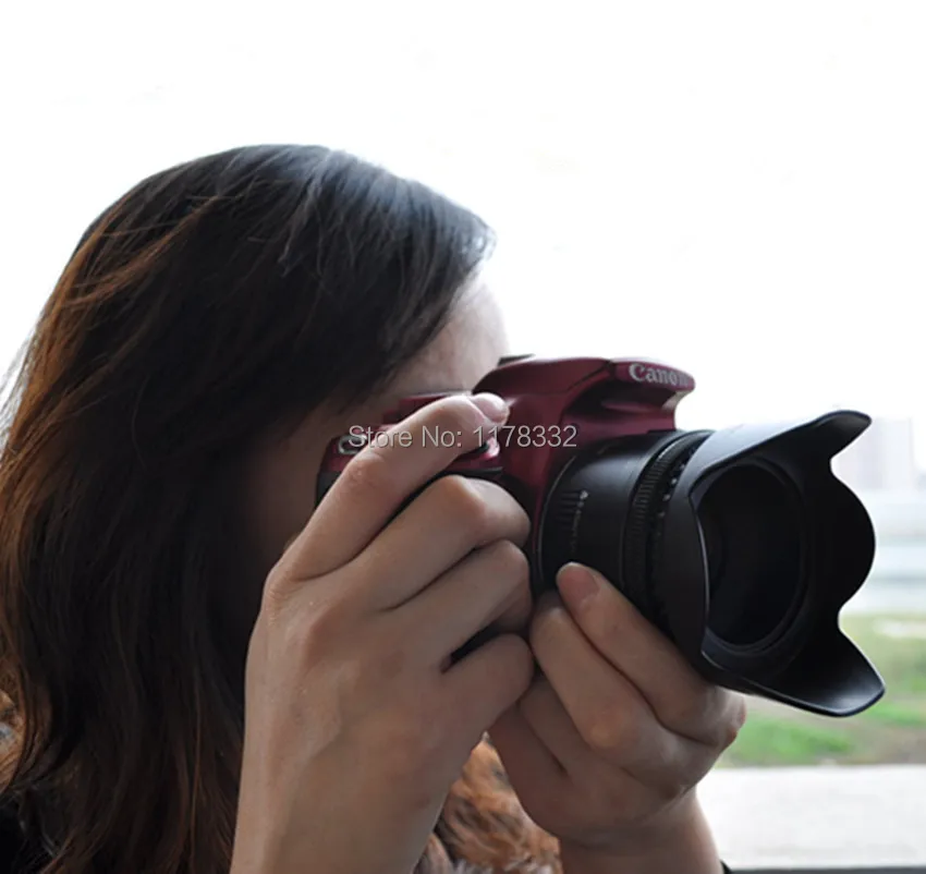 Бесплатная доставка + номер отслеживания для цифровой камеры 55 мм бленда