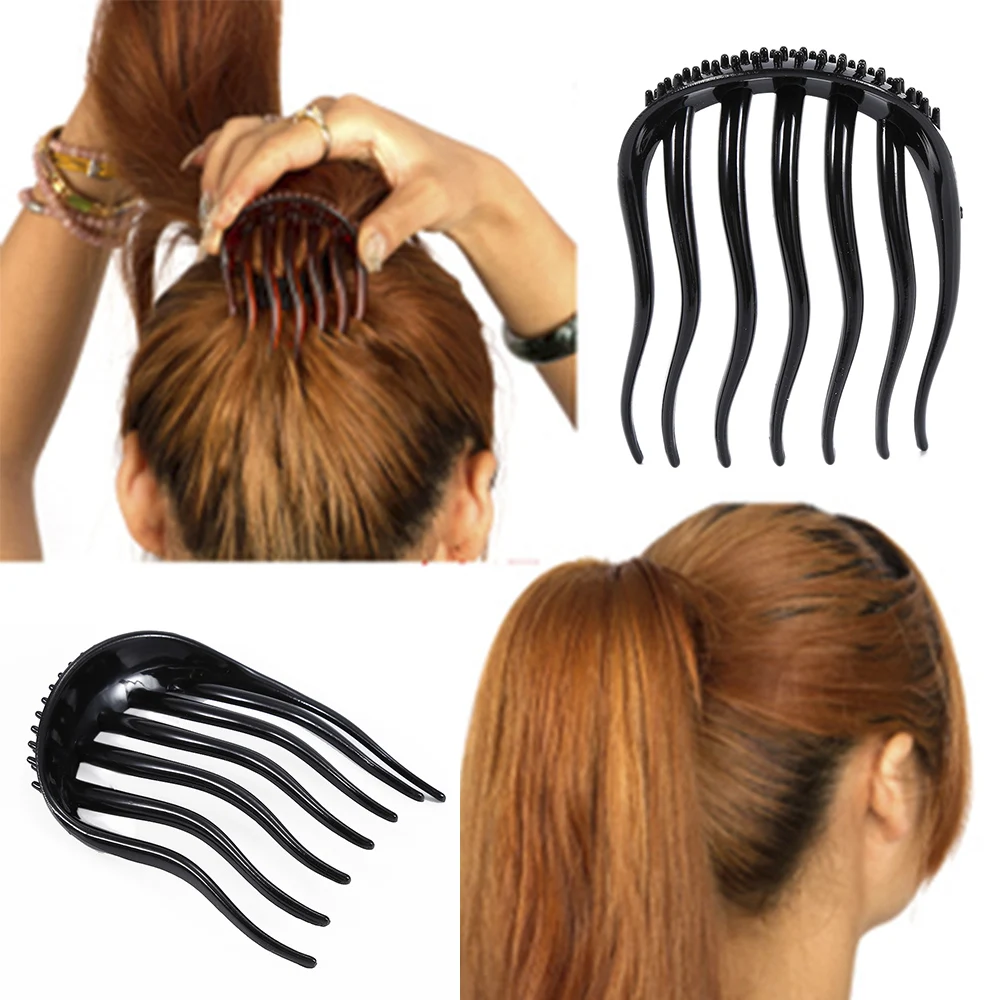 1Pcs Black Hair Clips And Portable Bouffant Insert Clip Ponytail Comb Hairpins Styling Tools | Красота и здоровье