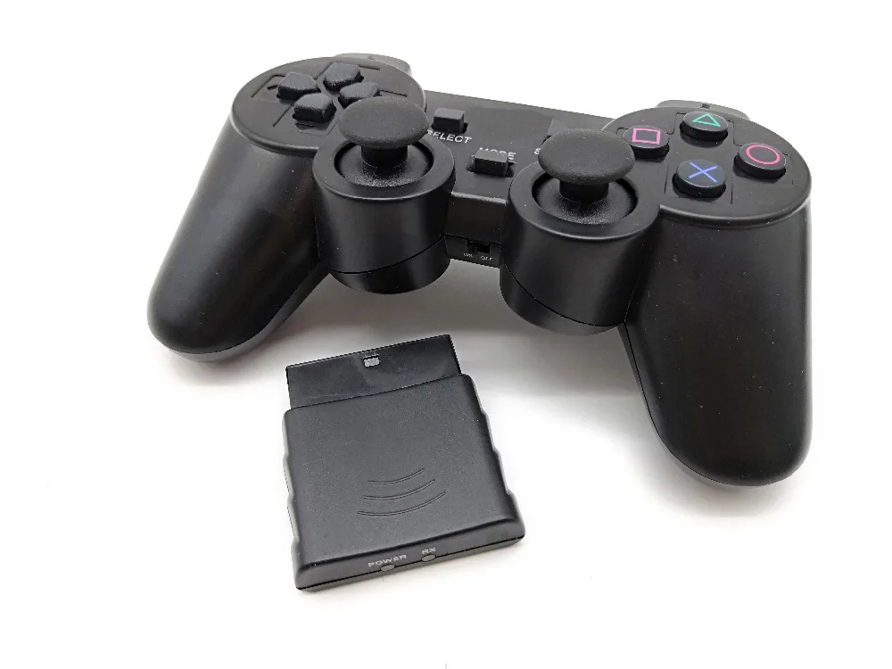 Высококачественный черный для PS2 беспроводной игровой контроллер геймпад