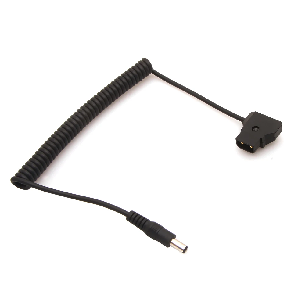 UC9568 спиральный d кран штекер к DC 5 5x2 мм кабель для DSLR Rig power V Mount аккумуляторная