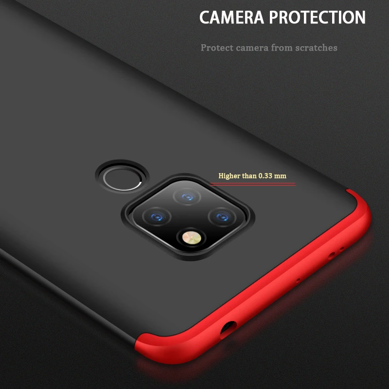 FGHGF 360 Full Protection Cases for Huawei Mate 20 Pro Case Matte Hard PC 3 In 1 Design Cover For Lite Shell |