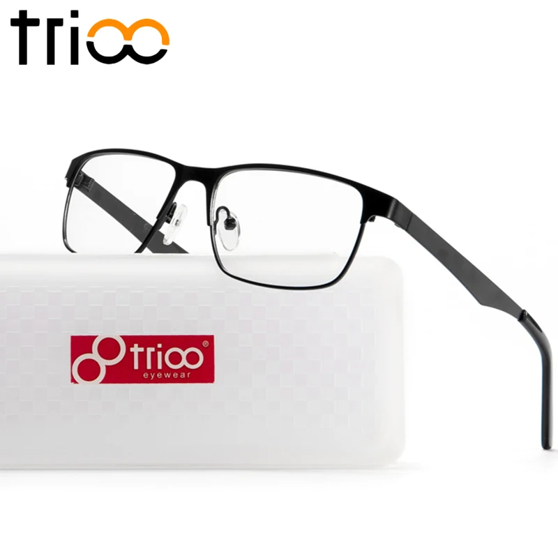 Матовые очки по рецепту TRIOO мужские для близорукости прозрачные тонкие
