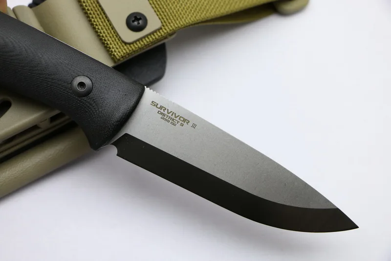 Район 9 Survivor D2 фиксированным лезвием Прямой охотничий нож KYDEX оболочка G10 Ручка Кемпинг Открытый EDC ножи инструменты