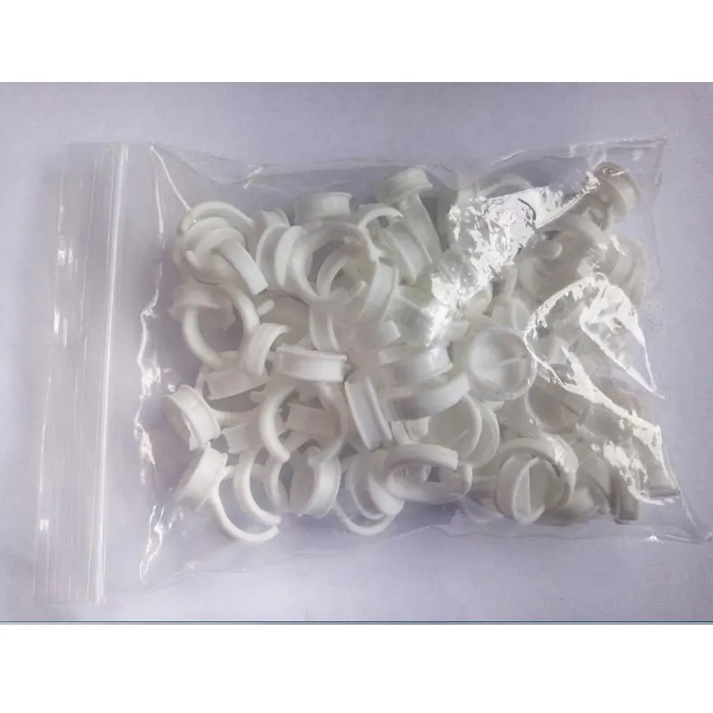 Оптовая продажа 100 шт. одноразовые наращивания ресниц Клей Кольца клей пигмент