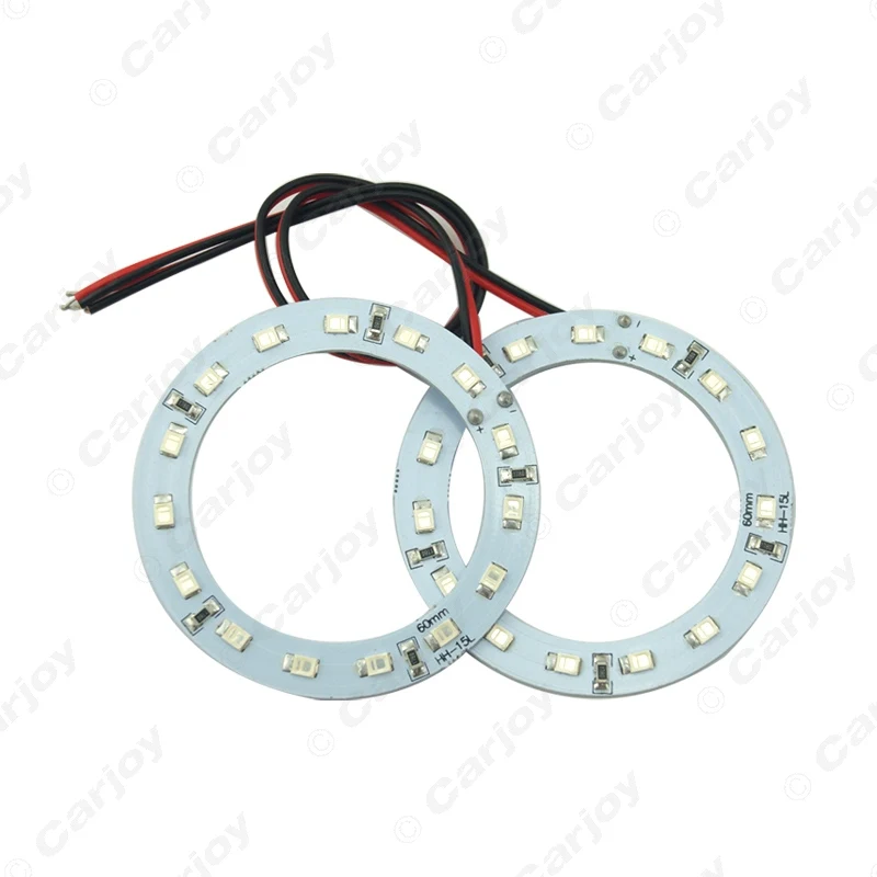 LEEWA 2 шт. 60 мм автомобильные ангельские глазки 1210/3528 15SMD светодиодные фары гало