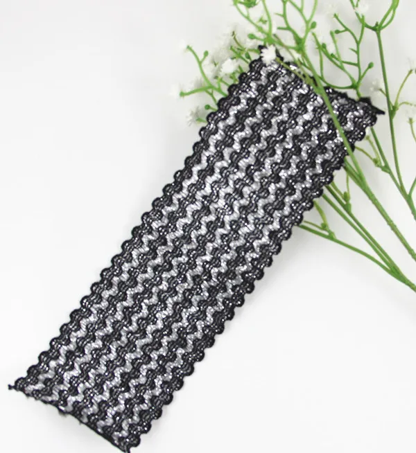 Лента эластичная черная/Серебристая для ткани 59 мм 10yd/T1097|belt white|belt goldsupply connector |