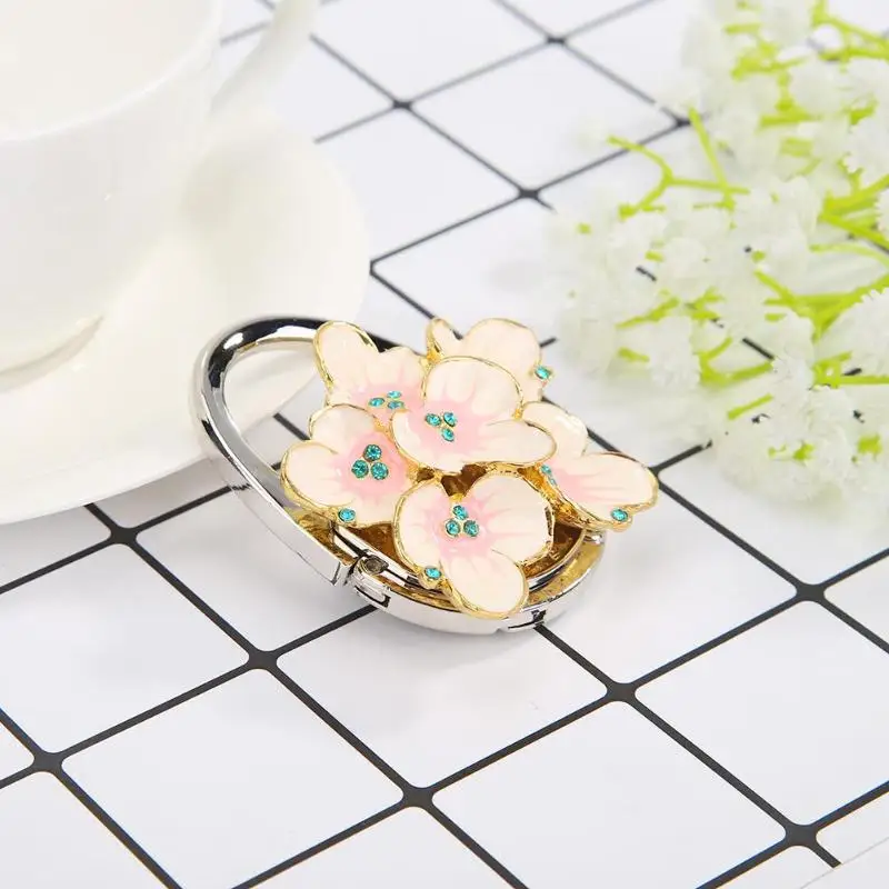 Flower Shape Metal Desk Table Hooks Folding Handbag Holder Bag Hook Purse Hanger Small and Delicate Easy to Carry Around | Дом и сад